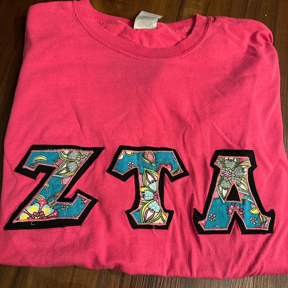 Zeta Tau Alpha (ZTA) Stitched Letters